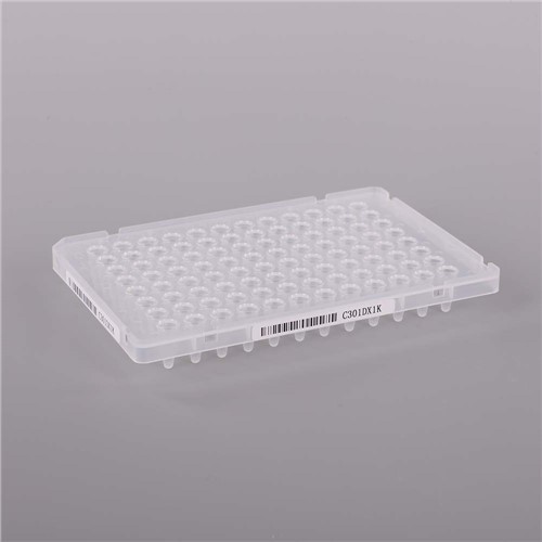 0,1 ml 0,2 ml 96 süvendiga PCR plaat, mis sobib ABI jaoks